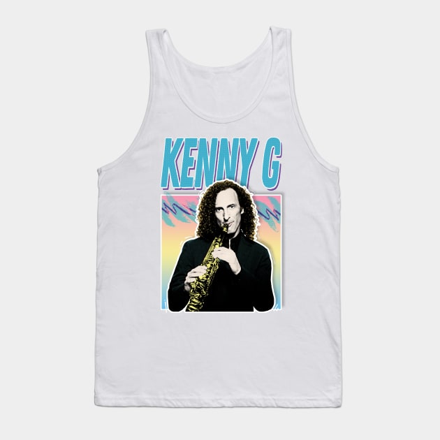 Retro 90s Kenny G Aesthetic Design #2 Tank Top by DankFutura